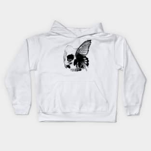 Butterfly Skull Art Kids Hoodie